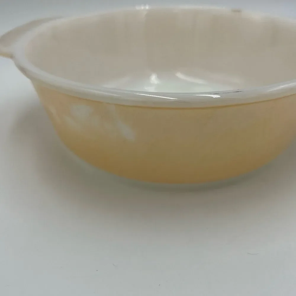 Vintage TM Reg Fire King Casserole Dish Peach Luster 2 qt